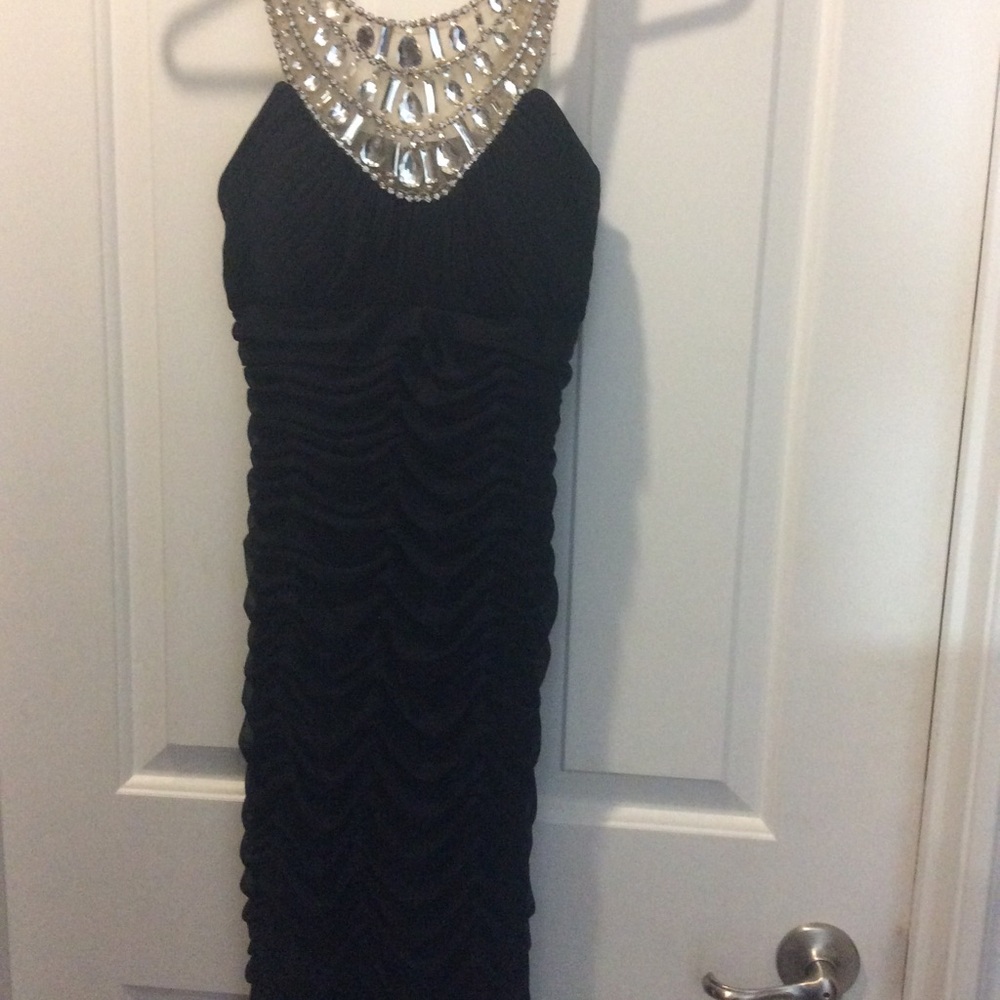 BA Nites Navy Blue Cocktail Dress